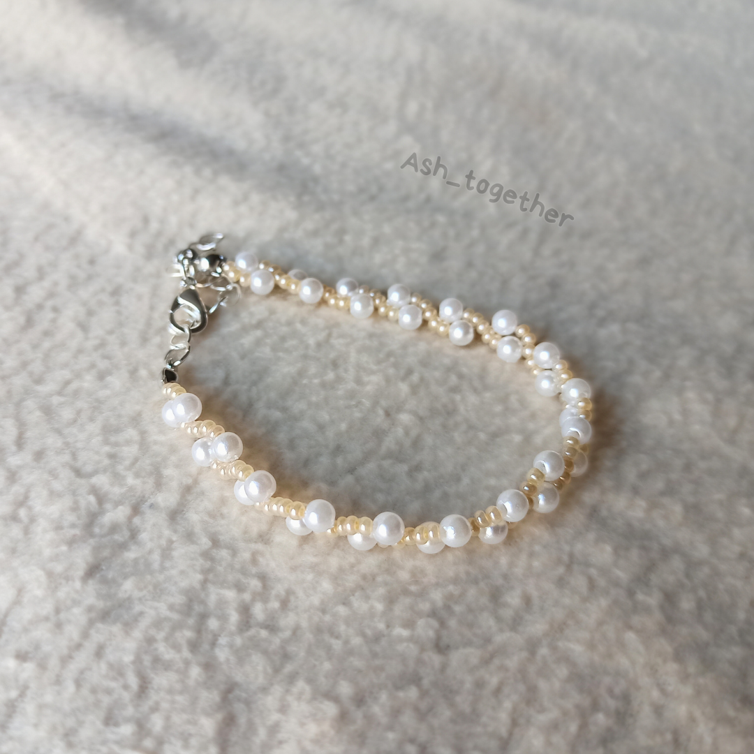 Bracelet Seed beads (beige)