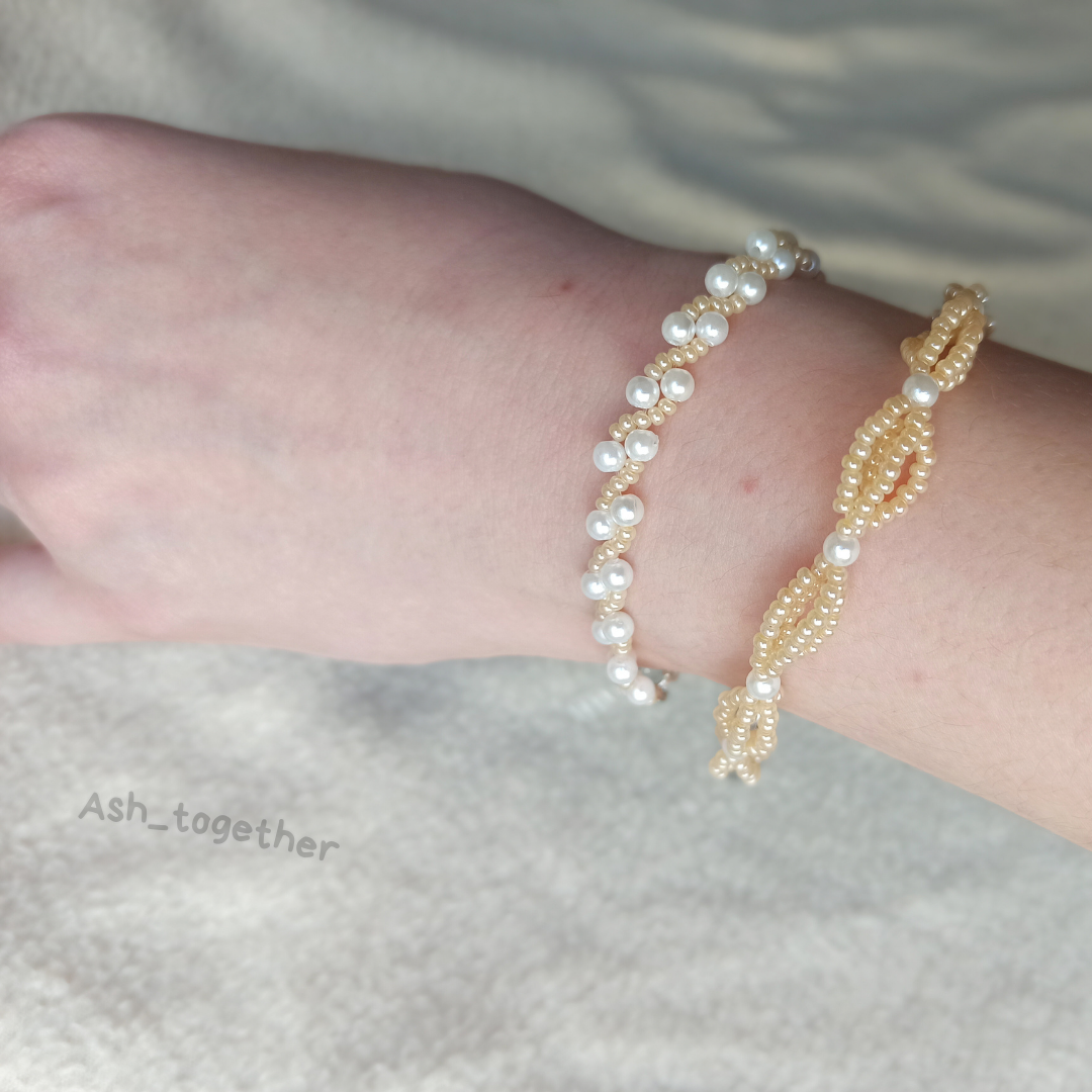 Bracelet Seed beads (beige)