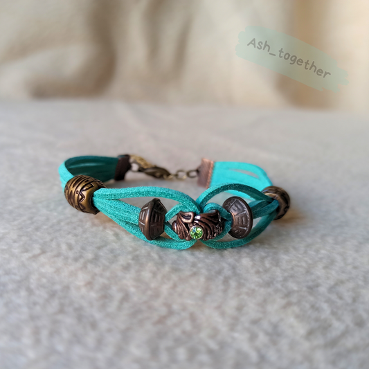 Bracelet Faux suede green