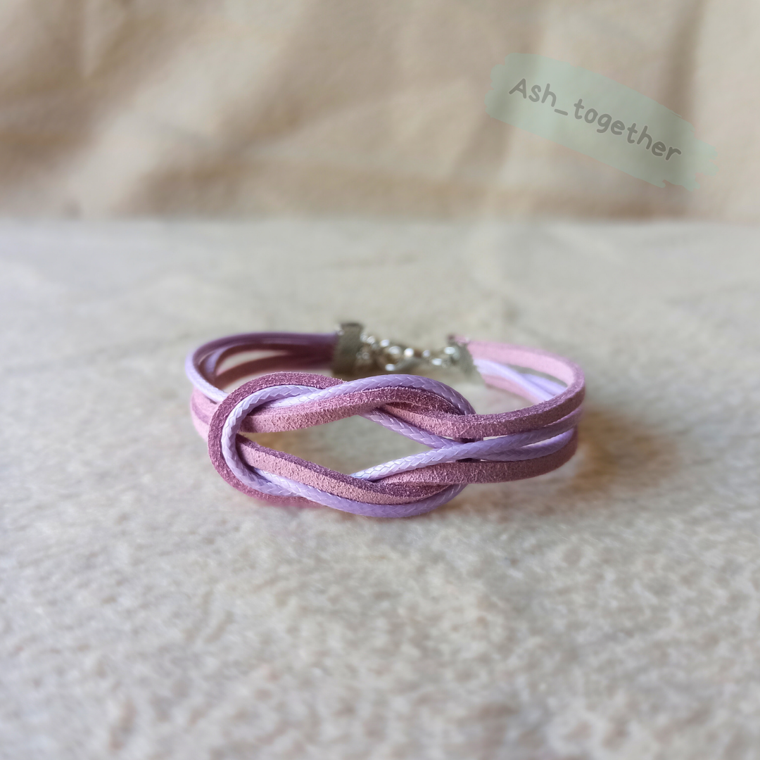 Bracelet Faux suede Purple&Lilac (two variants)