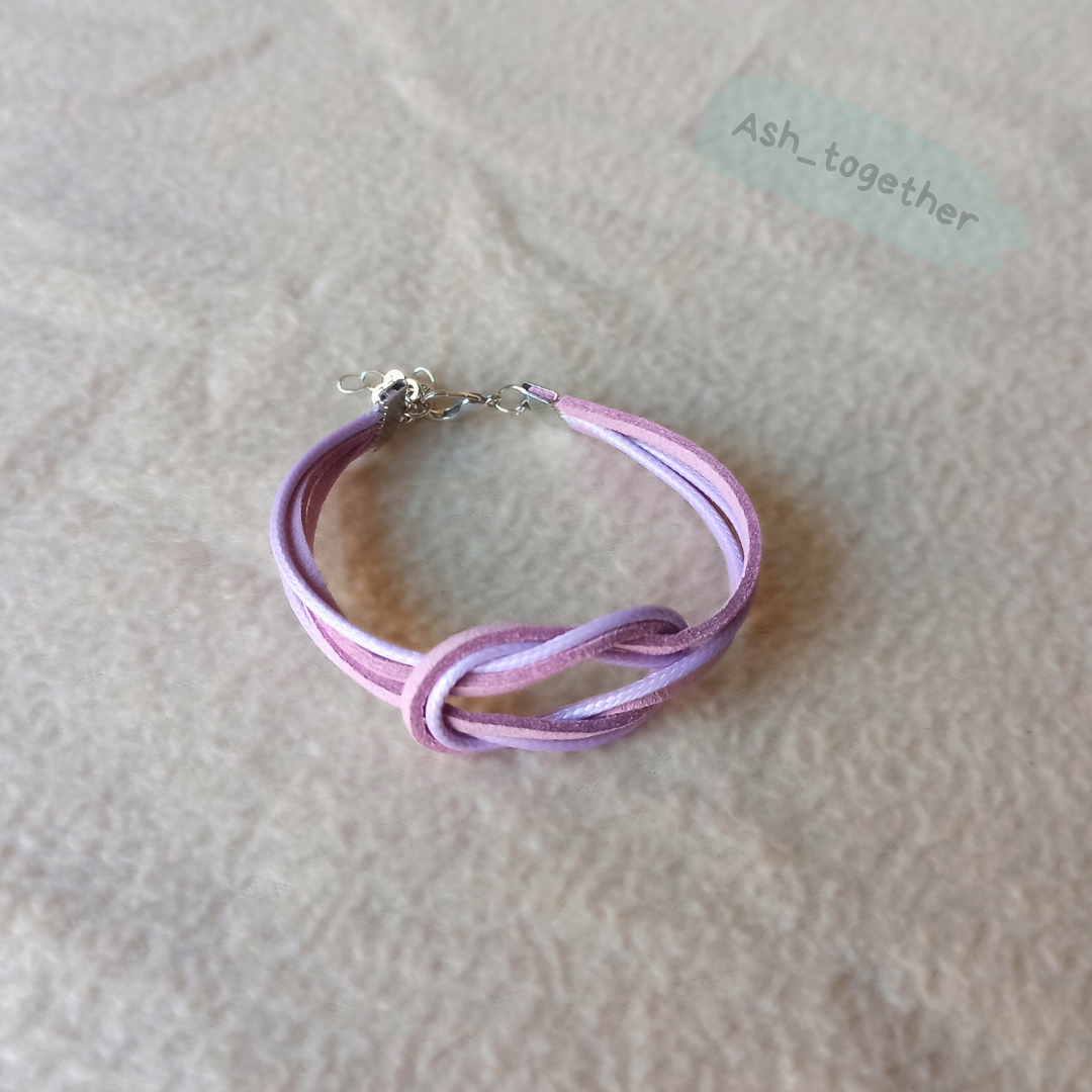 Bracelet Faux suede Purple&Lilac (two variants)