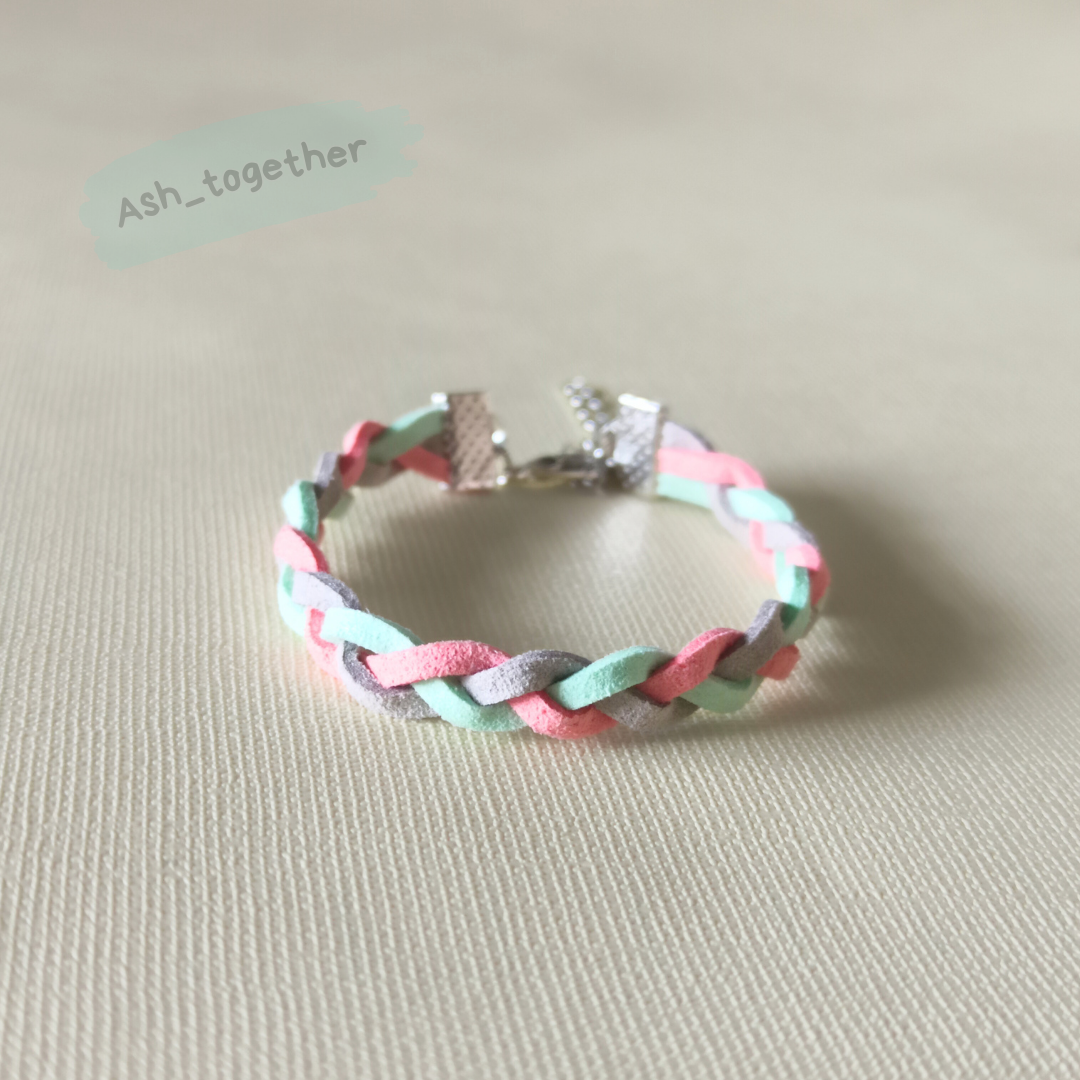 Bracelets Braid (faux suede, different colors)