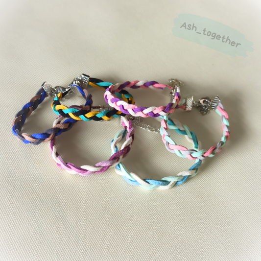 Bracelets Braid (faux suede, different colors)