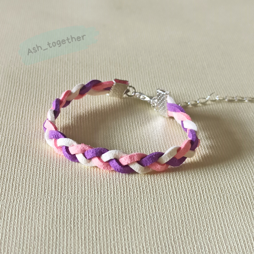 Bracelets Braid (faux suede, different colors)