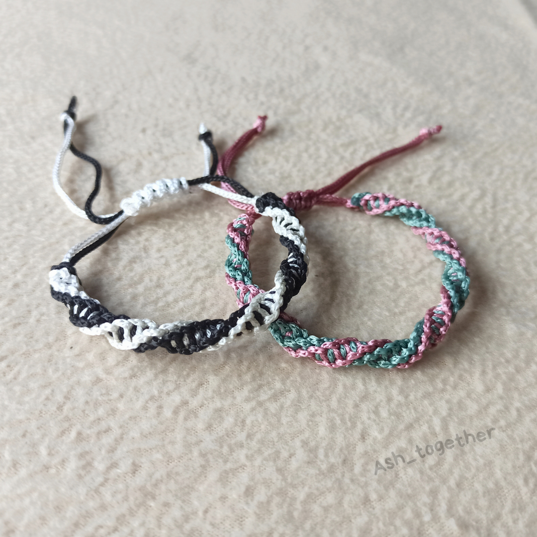 Bracelets Spiral Braided cord